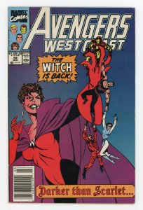 Avengers West Coast #56 John Byrne Scarlet Witch Newsstand FN