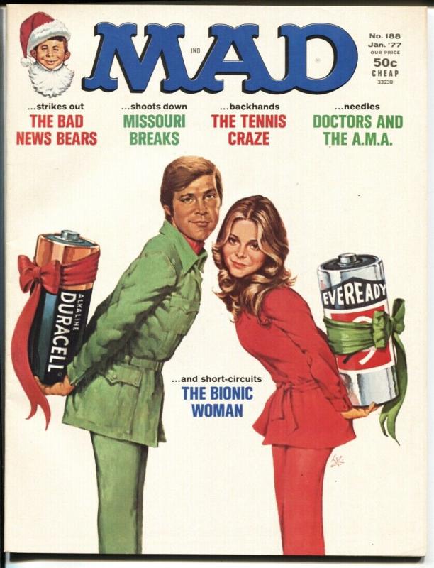 MAD #188-1977-Don Martin-Bionic Woman-Bad News Bears HIGH GRADE