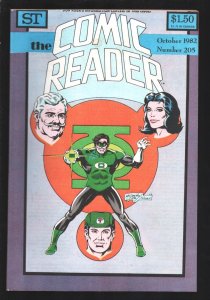 Comic Reader #205 1982-Green Lantern cover-New comic info-Marvel-DC-collector...