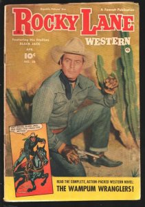 Rocky Lane Western #36-1952-Fawcett-Rocky & Black Jack movie photo cover-The...