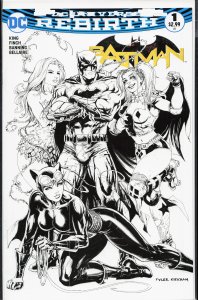 Batman #1 Hastings Black and White Cover (2016) Batman [Key Issue]