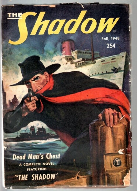 SHADOW FALL 1948-WALTER GIBSON-JOHN D. MACDONALD-PULP-G/VG-RARE PULP G/VG