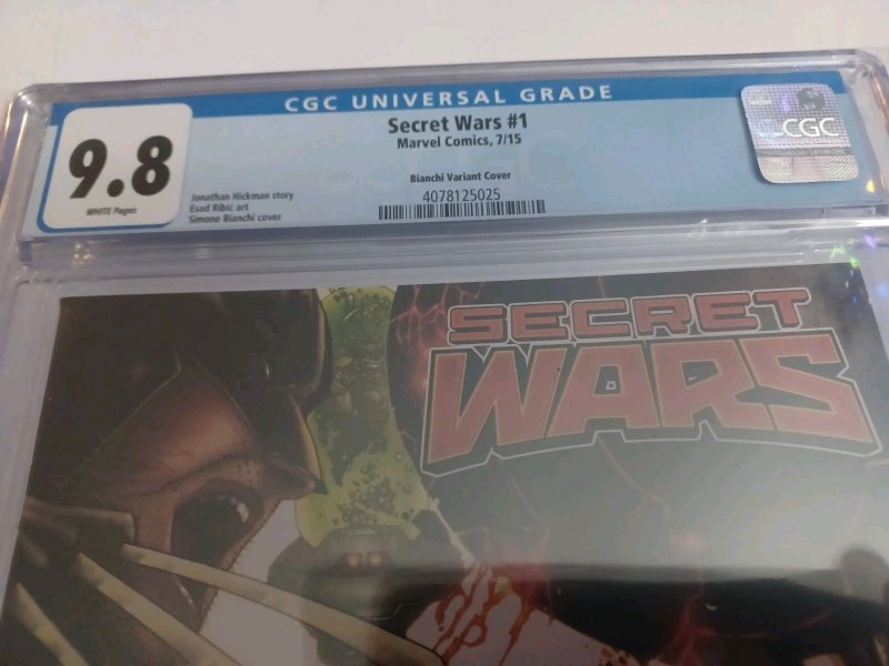 Secret Wars #1 D Bianchi 1:20 Variant - 2015 - CGC 9.8