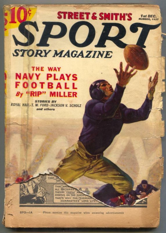 Sport Story Pulp 1st December 1937- Navy Football FAIR