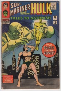 TALES TO ASTONISH #78 - 3.5 - WP -Hulk -Sub-Mariner - Kirby - Everett