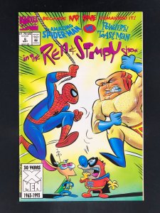 The Ren & Stimpy Show #6 (1993) VF/NM Spidey vs Powdered Toast Man!