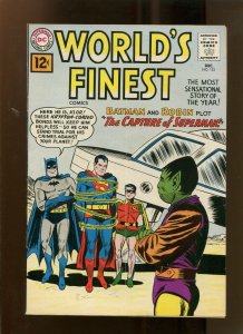 WORLDS FINEST #122 (6.0) THE CAPTURE OF SUPERMAN! 1961