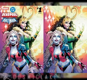 DEADPOOL / BATMAN #1 GREG LAND LOKI HARLEY QUINN VIRGIN VARIANT SET PRE 9/17☪
