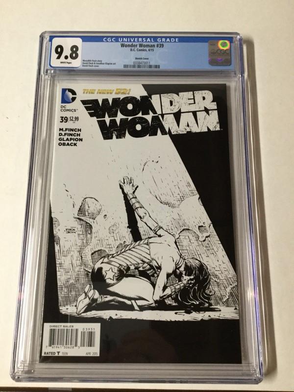 Wonder Woman 39 Cgc 9.8 Sketch Variant Finch