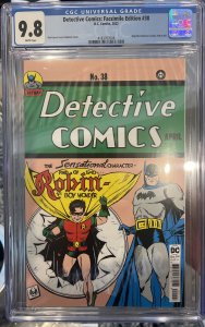 Detective Comics: Facsimile Edition #38 CGC 9.8 Batman 1st appearance of Robin 