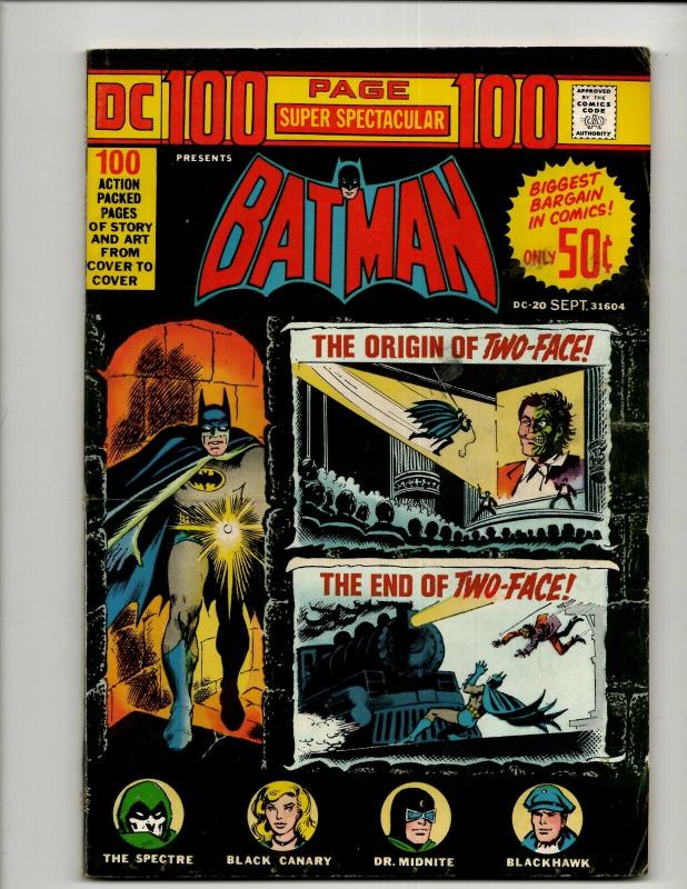 DC 100 Page Spectacular DC-20 Comic Book Batman Robin Spectre FN Two Face J371