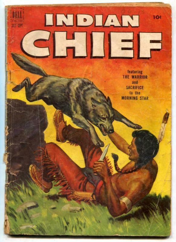 Indian Chief #7 1952-wolf fight-Frederick Remington-FAIR