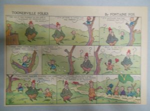 Toonerville Folks Sunday by Fontaine Fox from 3/17/1935 Half Size Color Page