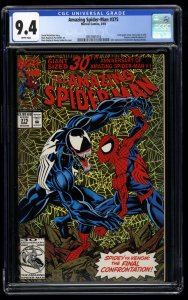 Amazing Spider-Man #375 CGC NM 9.4 White Pages Venom!