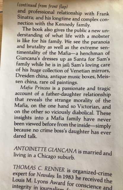 Mafia princess – growing up in Sam Giancanas family, 1984