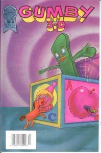 GUMBY 3D (BL) 6 VF-NM   December 1987 COMICS BOOK