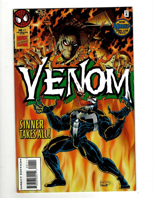 Lot Of 5 Venom Sinner Takes All Marvel Comic Books # 1 2 3 4 5 Spider-Man EK9