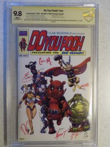 DO YOU POOH # NN CLAN CBCS 9.8. MCDONALD EXCLUSIVE SIGNED BY 6 AVENGERS VARIANT