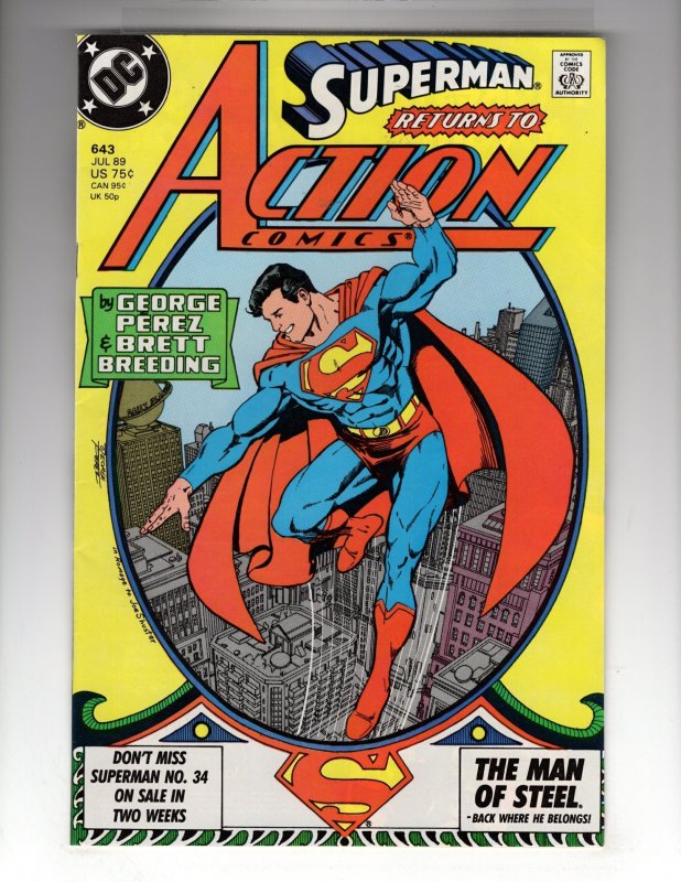 Action Comics #643 (1989) George Perez Homage Cover  / MC#39