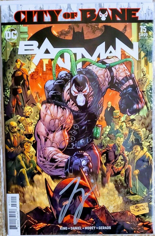 Batman #75! (2018) City Of Bane! Signed by Writer Tom King! NM! COA!