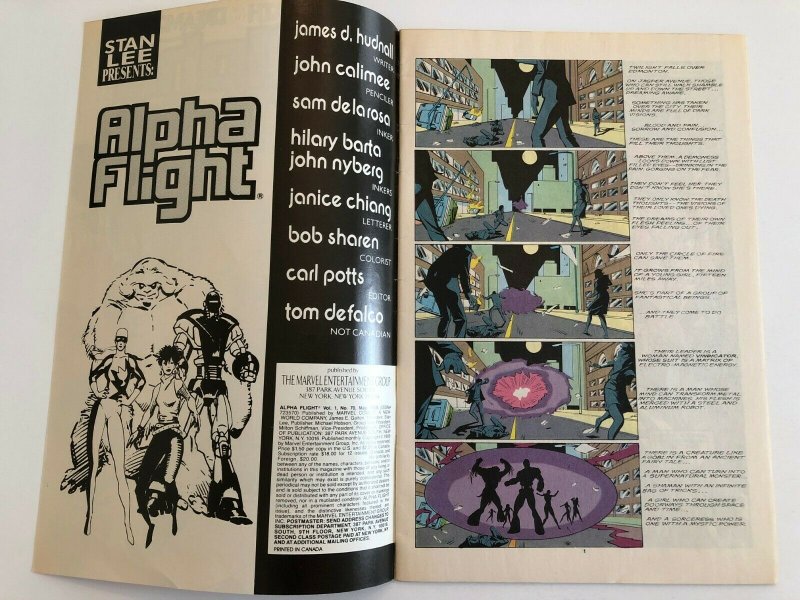 Alpha Flight #70 Marvel 1989 VF+