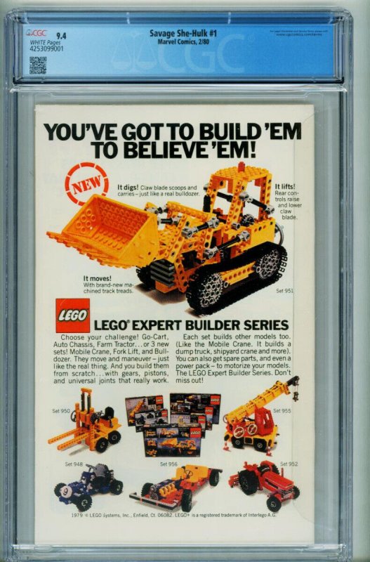 SAVAGE SHE-HULK #1 CGC 9.4--1980--1ST APPEARANCE--4253099001