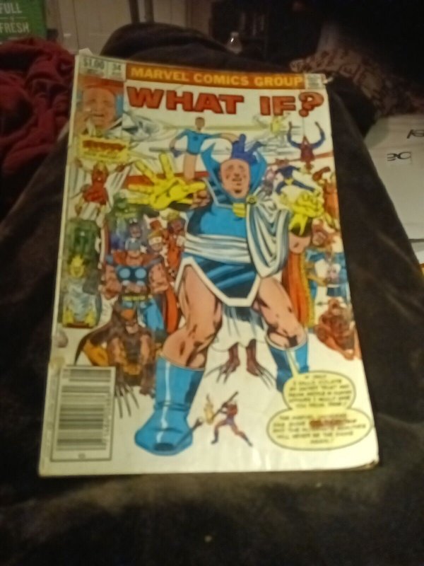 What If...? #34 Marvel Comics 1982 1st Appearance Obnoxio the Clown Yellow Hulk