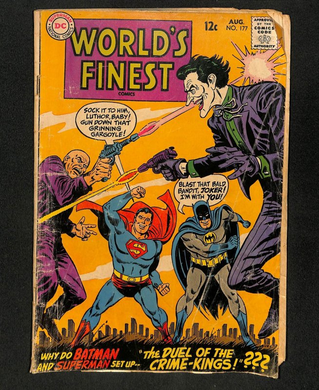 World's Finest Comics #177 Batman Superman! Joker Cover!