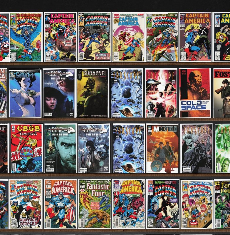 Huge Lot 150+ Comics with Captain America, Farscape, Mindfield & More!