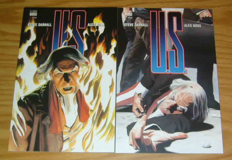 U.S. #1-2 VF/NM complete series ALEX ROSS uncle sam vertigo comics set lot 1997