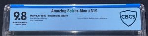 Amazing Spiderman #319 (CBCS 9.8 NM-MT ) / McFarlane / Newsstand  / 1989