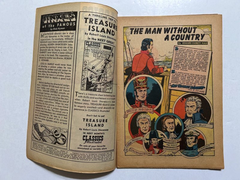 Classics Illustrated #63 Man Without a Country HRN 62 VG+ 4.5 First Edition