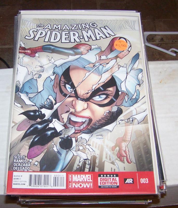 Amazing Spider-Man #  3 ( 2014, Marvel)     + BLACK CAT+  cindy moon ?