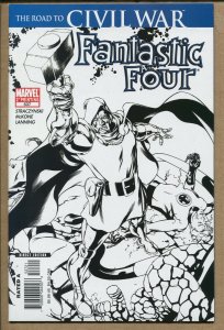 Fantastic Four #537 - Black&White Doom Variant! - 2006 (Grade 9.2) WH
