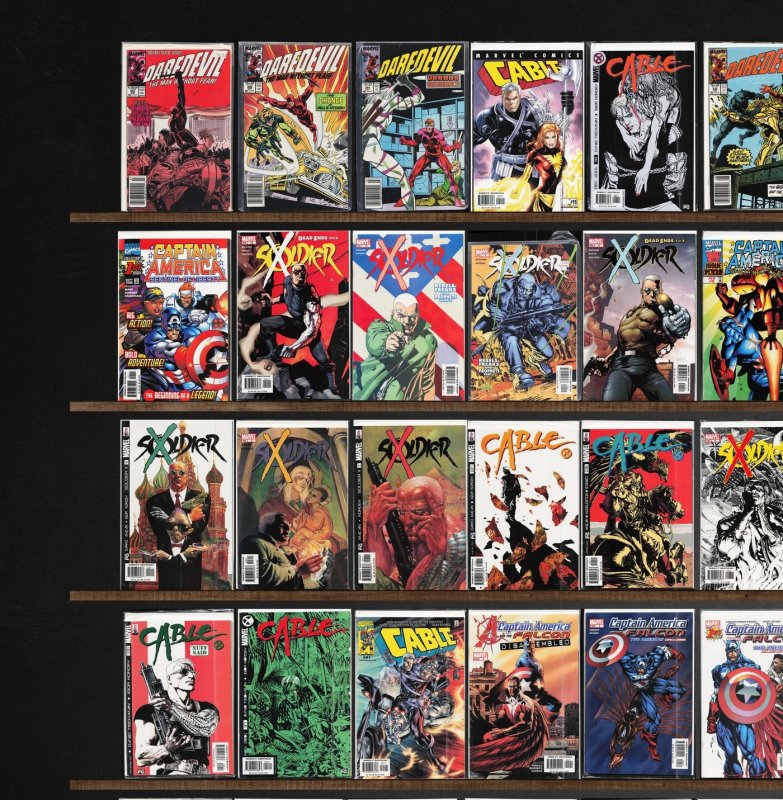 Huge Lot 140+ Comics with Captain America, Daredevil, Cable, Iron Man & More!