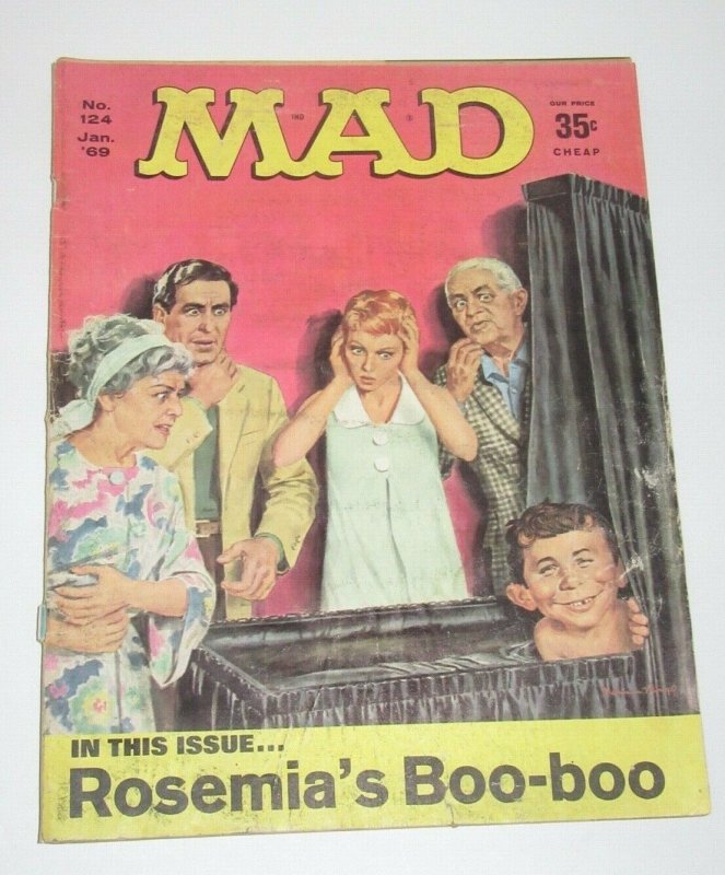 Mad Magazine #124 Norman Mingo Cover January 1969 EC Publications GD