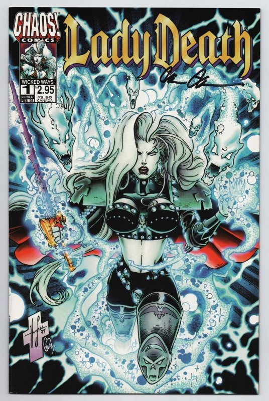 Lady Death #1 Wicked Ways | Signed by Brian Pulido (Chaos, 1998) VF/NM 