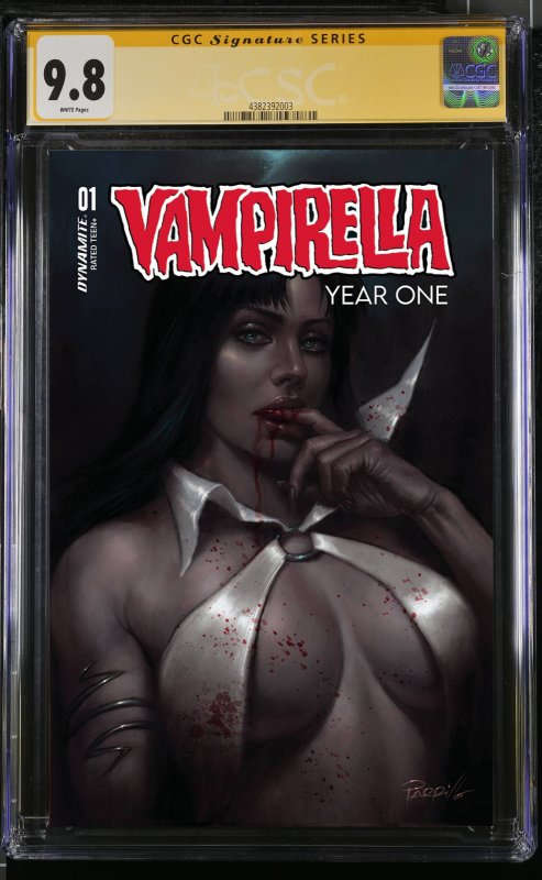 VAMPIRELLA YEAR ONE #1 #2 #3 #4 CGC/RAW PARRILLO SIGNED/REMARKED PRESALE MEGACON