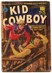 Kid Cowboy #9 1952- Golden Age Western- Terror on Salt Flats
