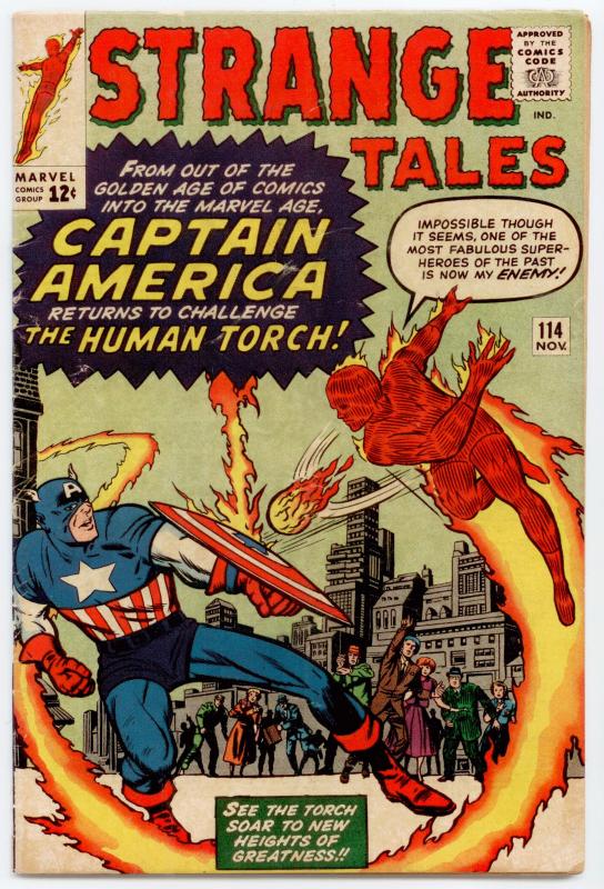 Strange Tales #114 VG+ 4.5 1st Silver-Age Captain America; pre-dates Avengers #4