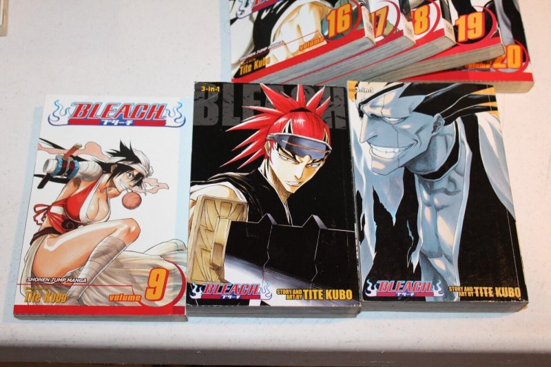 Bleach Manga Set Volumes 1-20 Anime Comic VIZ Media Tite Kubo Book