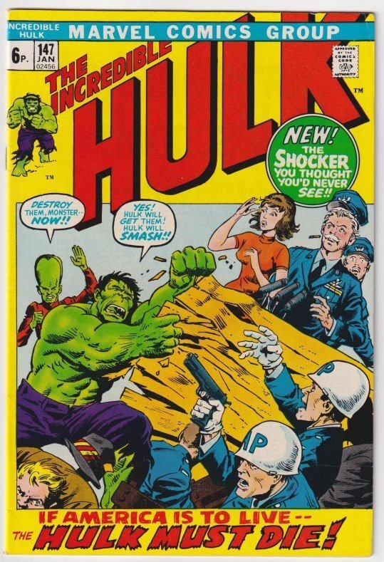 The Incredible Hulk #147 (1972) 6 Pence UK version