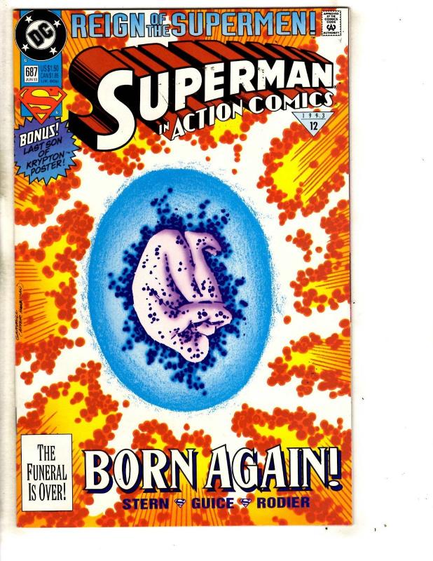 Lot Of 4 Superman DC Comic Books Action # 692 687 685 + Superman Special 1  TP6 