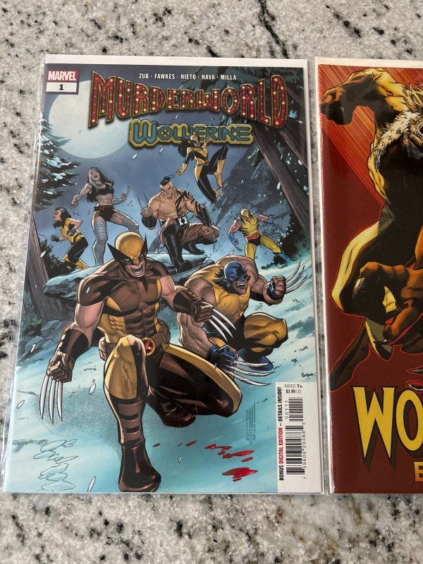 Lot Of 2 Wolverine Marvel Comic Books # 1 NM Exit Wounds Murderworld 17 J435