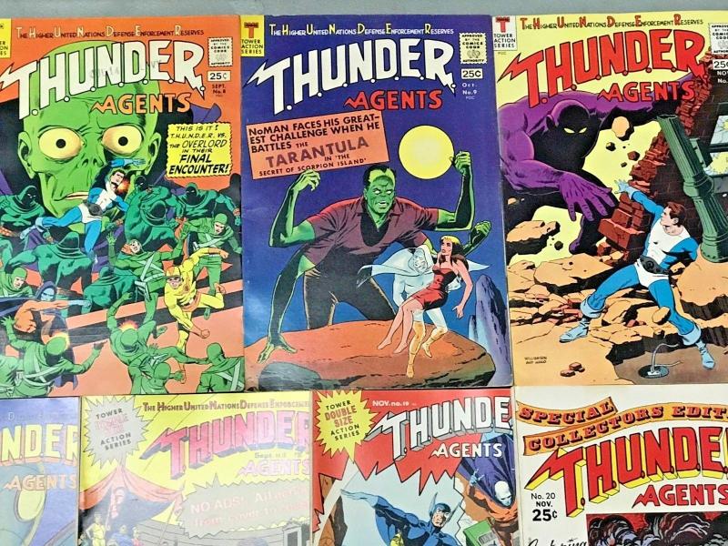 THUNDER AGENTS#2-20 VG-VF LOT 1966 (13 BOOKS) WALLY WOOD TOWER SILVER AGE COMICS