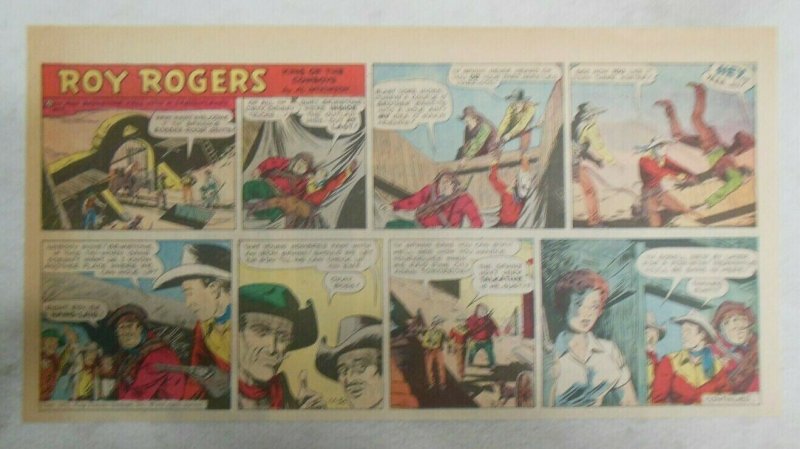 Roy Rogers Sunday Page by Al McKimson from 11/30/1952 Size 7.5 x 15 inches