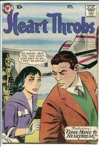 HEART THROBS #62 1959 DC-ROMANCE-TORRID-AIRPLANE VG