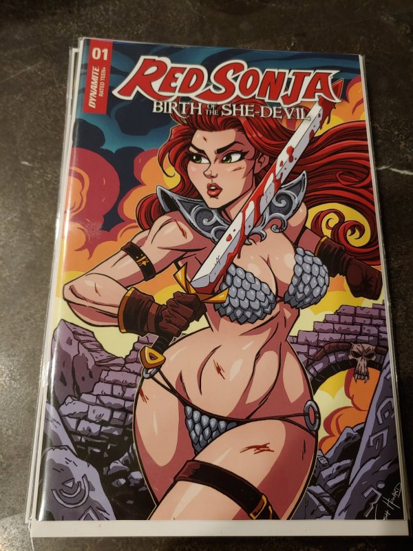 RED SONJA BIRTH OF SHE DEVIL #1 JOSH HOWARD COMICXPOSURE EXCLUSIVE