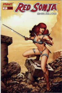 Red Sonja #1 (2005) Dynamite  Paolo Rivera Variant Cover NM
