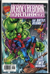 Heroes Reborn: The Return #2 Hulk and Spider-Man Cover (1997) Hulk